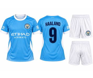 Manchester City 2026/27  hazai gyermek mezgarnitúra Haaland felirattal