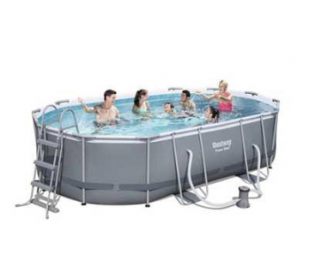Bestway medence ovális 488x305x107cm 3m3/h papírszűrővel 