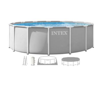 INTEX PRISM FRAME Kör alakú medence 457 x 122 cm patronos szűrővel 220–240V 26726ND