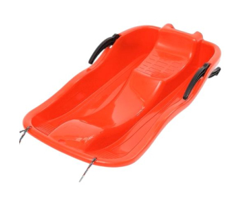 Szánkó,  bob műanyag, fékkel és kötéllel, felnőtteknek és gyermekeknek, 100 kg-ig terhelhető, 87 x 40 x 17,5 cm