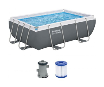 BESTWAY Steel Pro Max Fémvázas medence szett, 282 x 196 x 84 cm 56629