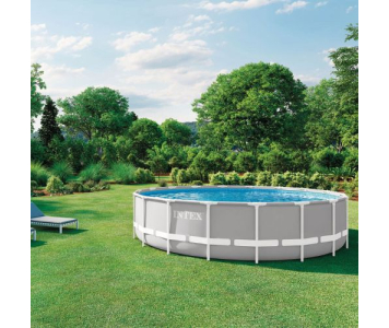 INTEX PRISM FRAME Kör alakú medence 549 x 122 cm patronos szűrővel 12V 26732GN
