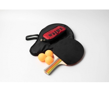 Pingpongütő, labdatartós tok, 3 labda