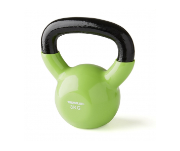   Vinyl kettlebell - 8 kg - zöld -   öntöttvas TREMBLAY logo
