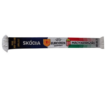 2024 EB szurkolói kötött sál Skócia-Magyarország