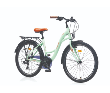 Corelli Glowie 26 könnyűvázas női városi kerékpár 44 cm Menta