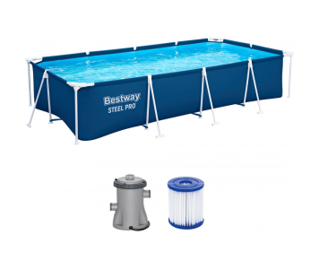 BESTWAY Steel Pro fémvázas medence szett, 400 x 211 x 81 cm 56424