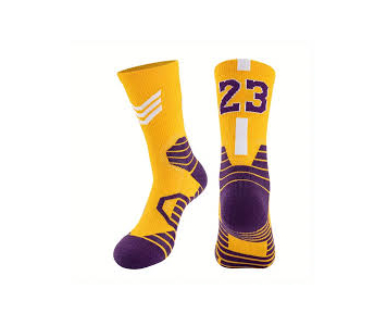   Crew Socks kosárlabda zokni lila/sárga
